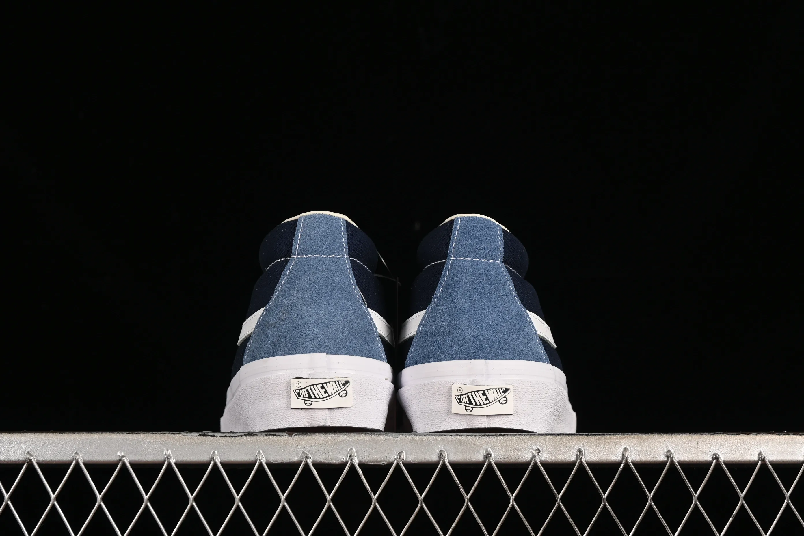 All categories Vans Vans series Vans Mid Vans Sk8-Mid Reissue 83 high-end branch blue stitching suede casual retro skateboard shoes VN000CQQDWR